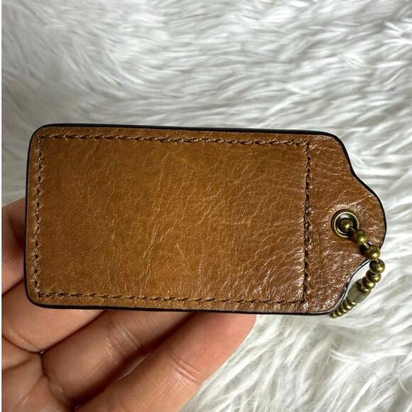 2.5" Coach Brown Replacement Hang Tag Bag Charm - Picture 2 of 2